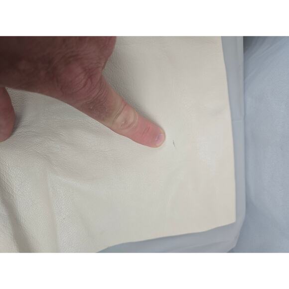 RARE VINTAGE Tommy Hilfiger Leather Pants Women's Size 6 CREAM OFF WHITE - Picture 10 of 13